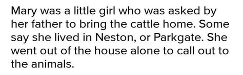answer booklet.Dre!11. Where was Mary to go to call the cattle home ...