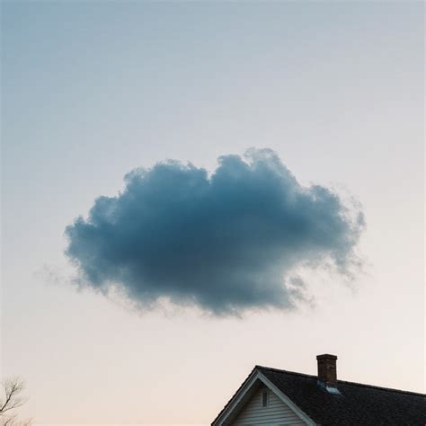 Bluish Oval Cloud Over House | Stable Diffusion Online