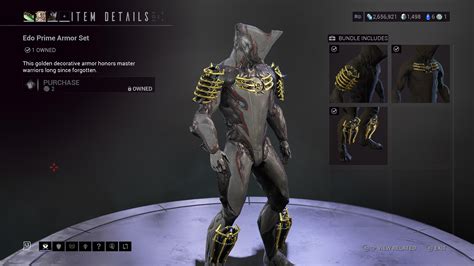 PSA: To those who’ve wanted it, the Edo Prime armor is available from ...