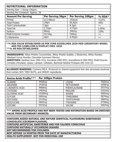 Corebolics Core Fusion Whey Protein (1 kg, 28 Servings )