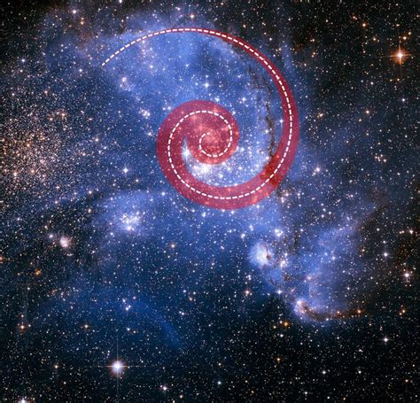 Hubble Space Telescope discovers spiral of star formations 150 light-years in diameter