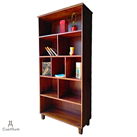 Anansi - Tall Open Solid Wood Bookshelf – CustHum