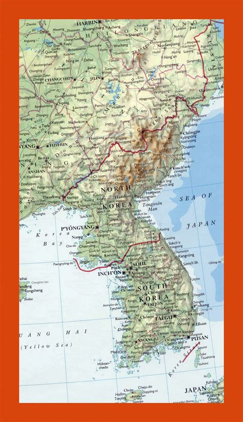 Map of Korean Peninsula | Maps of North Korea | Maps of Asia | GIF map | Maps of the World in ...