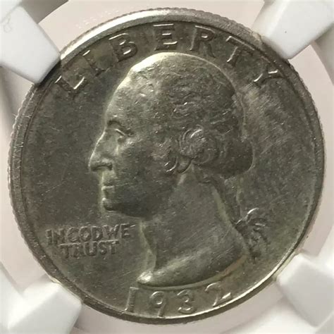 1932-D Silver Washington Quarter NGC AU-Details - Old Pueblo Coin