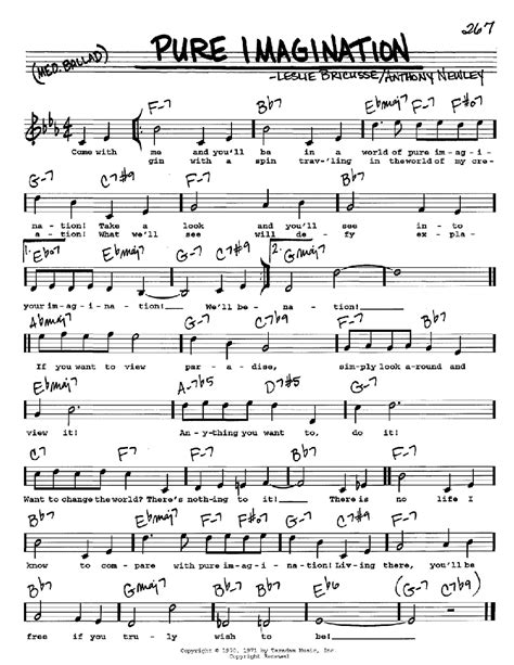 Play Official version of Pure Imagination sheet music by Willy Wonka ...