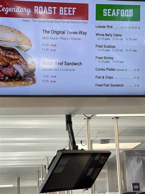 Menu at Kelly's Roast Beef Sarasota restaurant, Sarasota