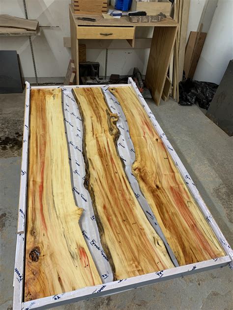 Epoxy Live Edge Table "Custom Handmade Live Edge Epoxy Resin Dining