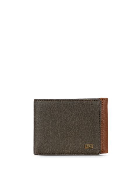 Sate Brown Small Three Fold Wallet
