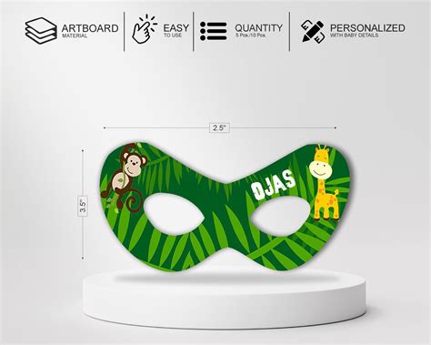 Jungle Theme Eye Mask | Customized Party Supplies India Online