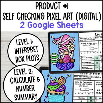 Construct Box Plots BUNDLE Pixel Art & Doodle Math, Twist on Color by ...