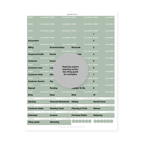 Image result for Filing System Labels