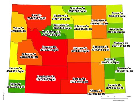 Wyoming State Maps: Counties (All 23 Wyoming Counties) | CCCarto