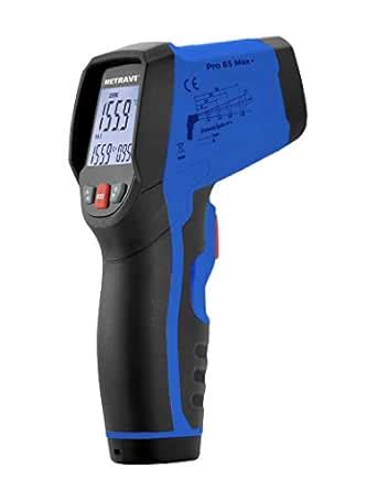 Metravi PRO 65 Max+ Non-contact Infrared Thermometer/Pyrometer with ...