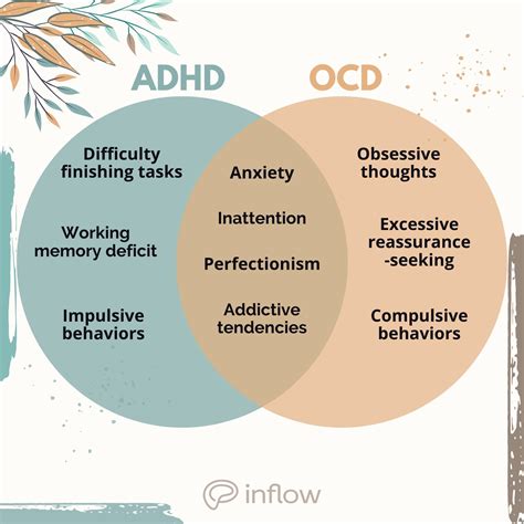 What are the main differences between ADHD and OCD?