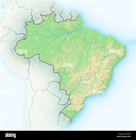 Physical Map Of Brazil