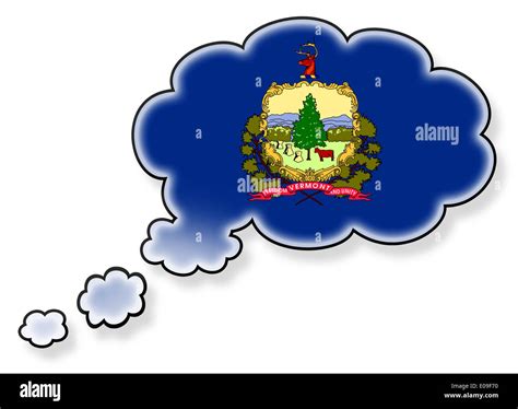Flag in the cloud isolated on white background flag of Vermont Stock ...