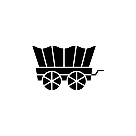 Covered wagon icon isolated on white background Vector Image