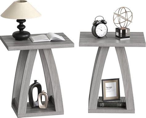 Amazon.com: FROMJBEST End Tables Living Room, Side Table, Grey End ...