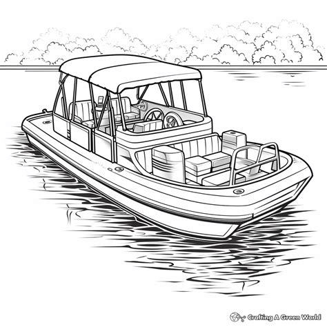 Pontoon Boat Coloring Pages - Free & Printable!