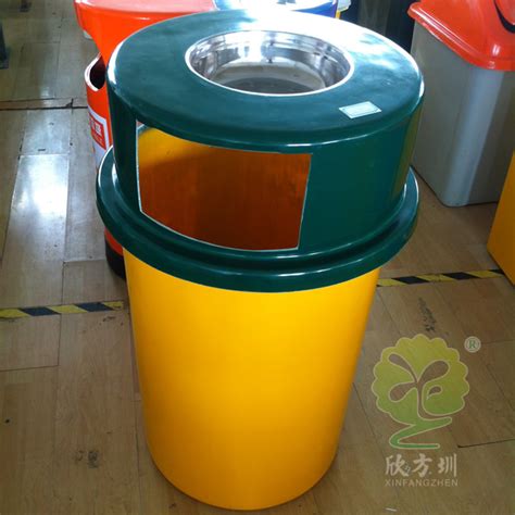 室外环保两分类玻璃钢垃圾桶-环卫垃圾桶网