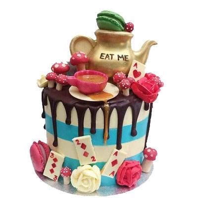 Send Alice in Wonderland Fondant Cake Online in Kerala Same Day Delivery