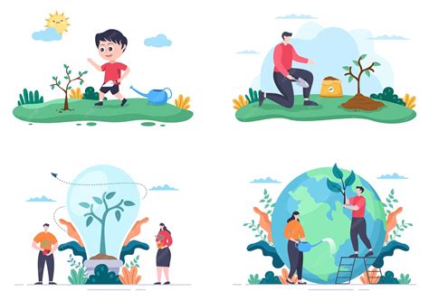 Community Planting Trees Cartoon 的图像结果