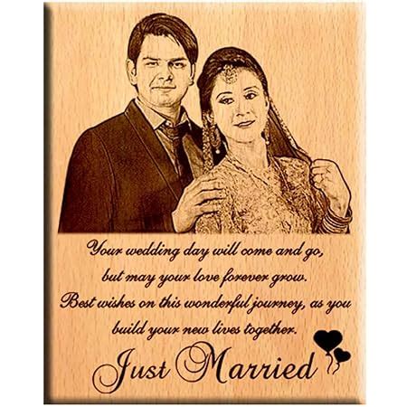 Giftanna Wedding Gift For Couples, Personalized Engraved Photo Frame ...