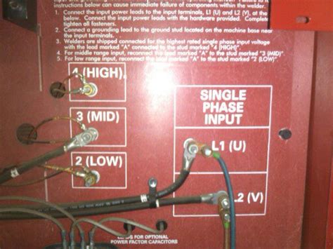 branchements électriques possibles d'un Tig Lincoln Square Wave 275