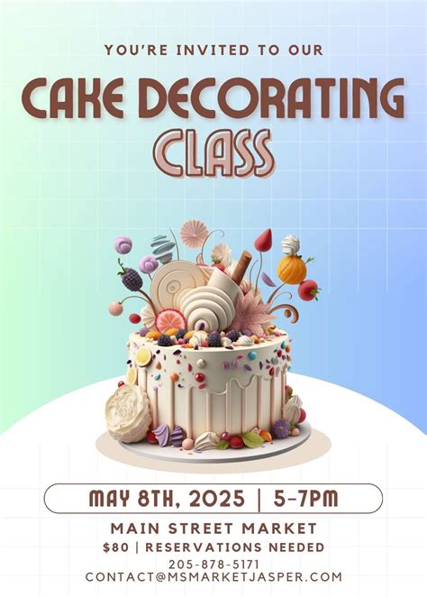 Cake Decorating Class during Apéro Hour, 105 20th St East, Jasper, AL ...