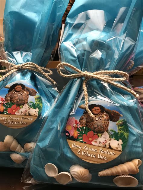Maui from Moana movie, party favor bag for boys. | Moana themed party ...