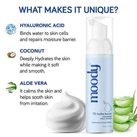 Hydro Burst Foaming Face Wash with 2% Hyaluronic Acid – Moody Store