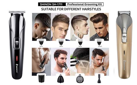 Shinon Men Shiinon Sh-1711 6-In-1,Face,Hair And Body-Multi Grooming Kit ...
