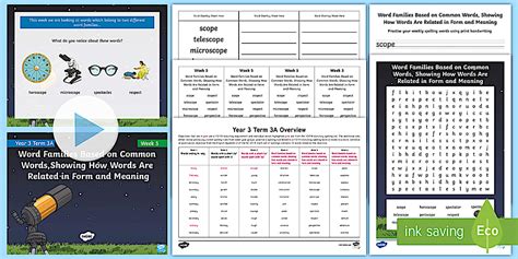 Year 3 Term 3A Week 5 Spelling Pack