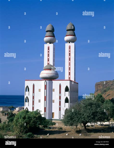 Africa architecture coast Dakar Islam modern mosque religion sea Senegal near Ouakam Stock Photo ...