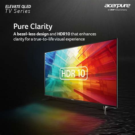 acerpure by Acer Elevate Tv 139 cm (55 inch) QLED Ultra HD (4K) Smart ...