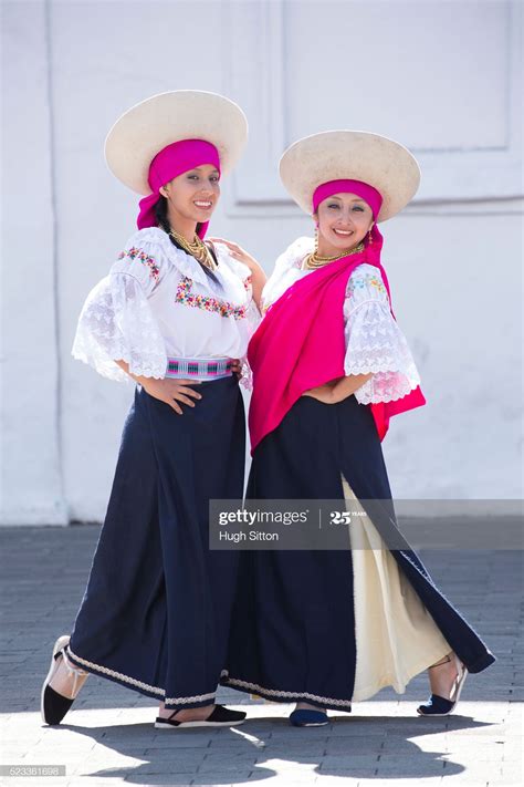 Stock Photo : Portrait of traditional Ecuadorian dancers, Quito ...