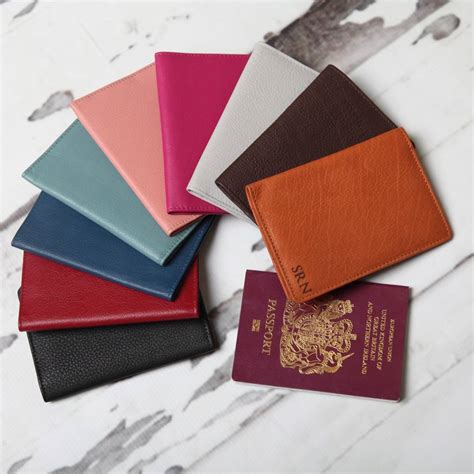personalised leather passport holder by nv london calcutta | notonthehighstreet.com