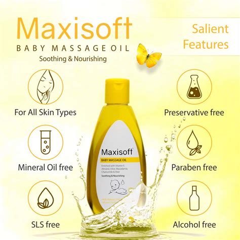 Buy MAXISOFT BABY MASSAGE OIL 100 ML | WITH ALMOND OIL, ALOE & MUSTARD ...