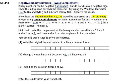 Convert Negative Decimal to Binary Using 1s Complement 的图像结果