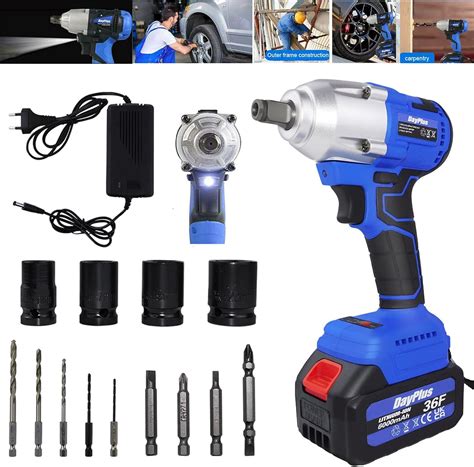 Buy Huini Cordless Impact Wrench,1/2 inch Electric Impact Wrench ...