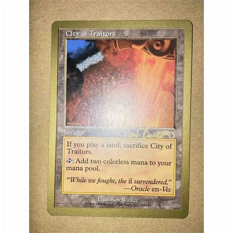 マジック：ザ・ギャザリング - MTG 金枠 裏切り者の都/City of Traitors 英語 1枚の通販 by クモモン's shop｜マジックザギャザリングならラクマ