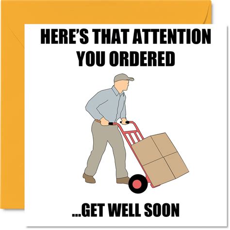 Funny Get Well Soon Cards for Men - Delivery For You - Get Well Cards ...