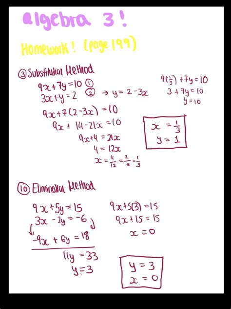 Simultaneous Equations a Level 的图像结果