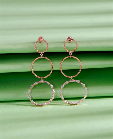 Synchronized Circlets Push Button Silver Earring – Silvostyle Jewellery