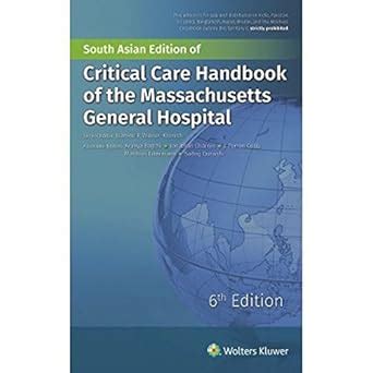 Critical Care Handbook of the Massachusetts General Hospital, 6ed ...
