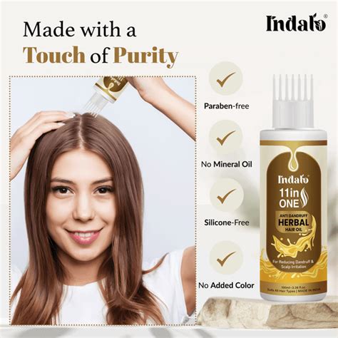 11 in 1 Herbal Hair Oil for Dandruff & Hair Care – Best Hair Oil – Indalo