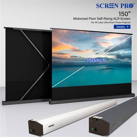 150 Inch 4K Laser TV Ultra Short Throw Electric Alr Projector Screen ...