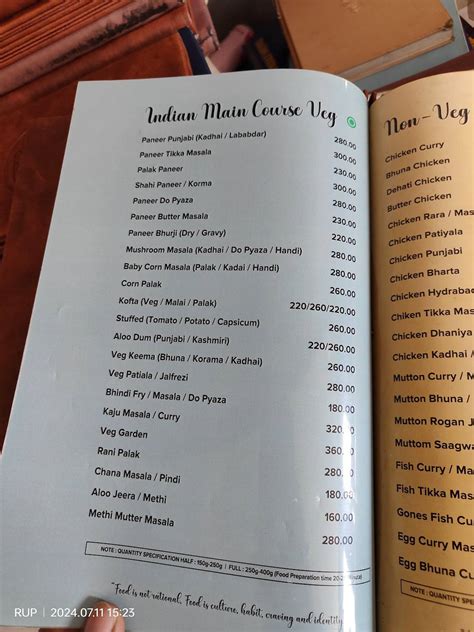 Menu at SARDARJI DA KITCHEN, Raipur