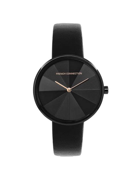 French Connection Leather Analog Black Dial Women's Watch-Fcl21-G ...