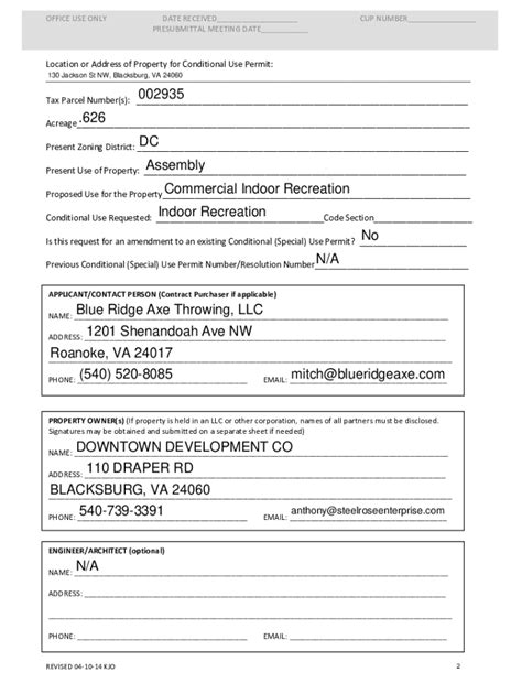 Fillable Online www.blacksburg.gov home ...